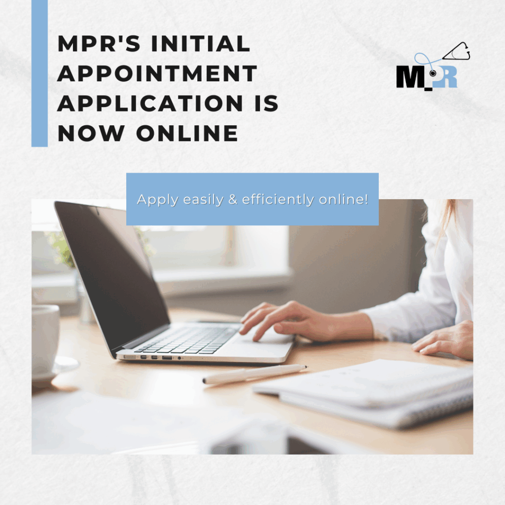 medical provider resources initial appointment application