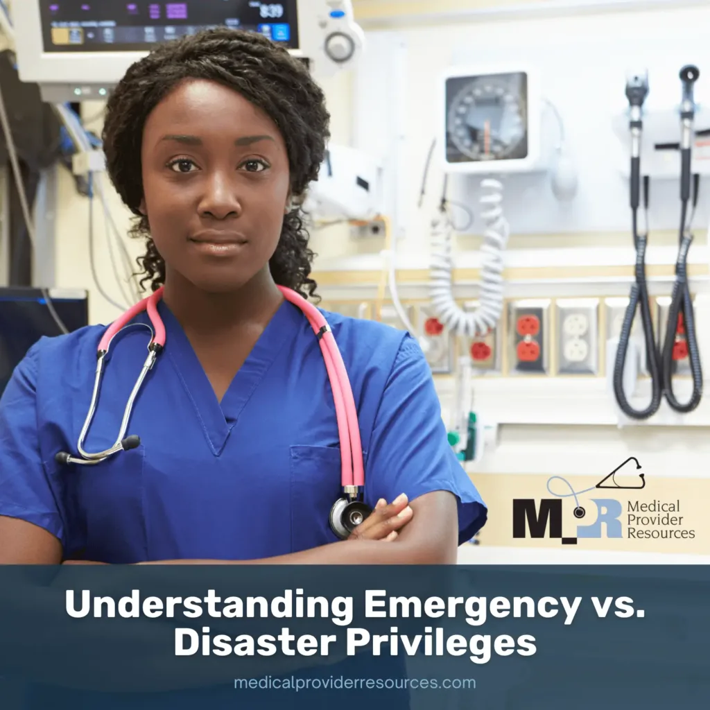 graphic for understanding emergency and disaster privileges